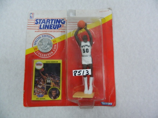 1991 David Robinson Starting LineUp, with collector coin Unopened,