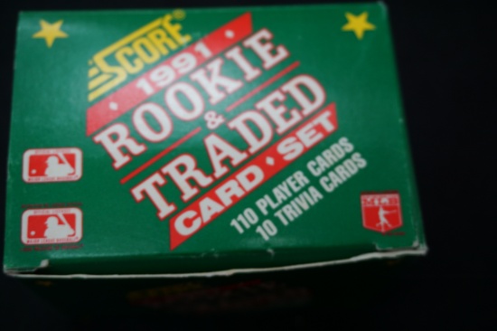 1991 Score Rookie & Traded Set, baseball, 110 player cards. all one money. incl: Bo Jackson, Joe