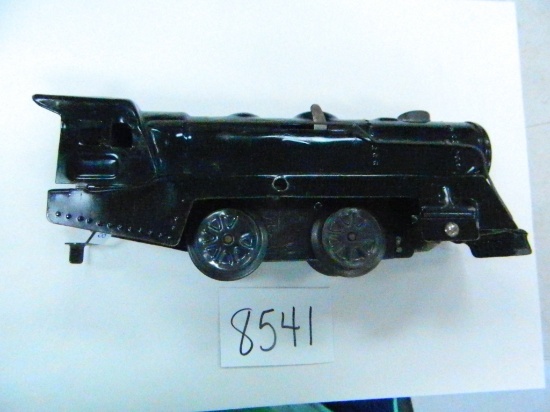 Vintage 1940s O Scale Marx Windup Black Locomotive, Possible re-paint, missing lower arms to whee