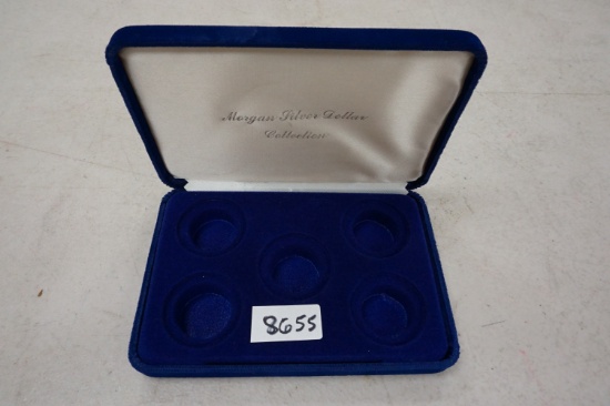 Estate Find, USED: Morgan Silver Dollar Holder (holds five), presentation box