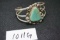 Leslie Nez handmade Navajo Sterling Silver & Turquoise Bracelet