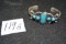 Sterling Silver And Turquoise Bracelet By Navajo Artist Eva L. Billah, handmade