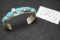 Jude Candelaria ZUNI Native American handmade Turquoise and Sterling Silver Bracelet.