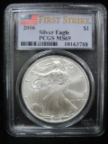 FIRST STRIKE 2006 Silver Eagle PCGS Graded MS69, One Ounce Fine Silver