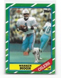 1986 Topps Warren Moon Houston Oilers 2nd Year Card #350