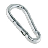 Six (6) Steel Carabiner Snap Hooks, 3/8