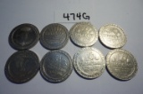 Eight (8) Vintage Tropicana, Las Vegas $1 Gaming Tokens. Estate Find. All One Money