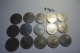 Fifteen (15) Vintage McCarren and Cannon International Airports, $1 Casino Tokens, All One Money