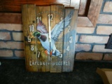 new in box: American Expedition Wall Clock Mallard Guide Wooden Clock,