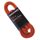 15 FT. 16/3 OUTDOOR EXTENSION CORD, ORANGE, New, Un-used