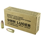 300 Rounds: Remington, Pistol, 9MM, 115 Grain, Full Metal Jacket, REMB9MM3