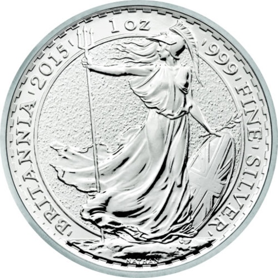 TWENTY-FIVE X The MONEY: Great Britain Britannia, One Ounce .999 Fine Silver. Dates Our Choice