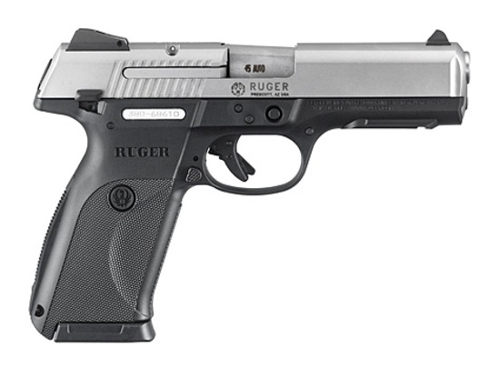 Ruger SR45 Pistol, .45ACP, 4.5"BRL, Stainless Slide, 10 Shot