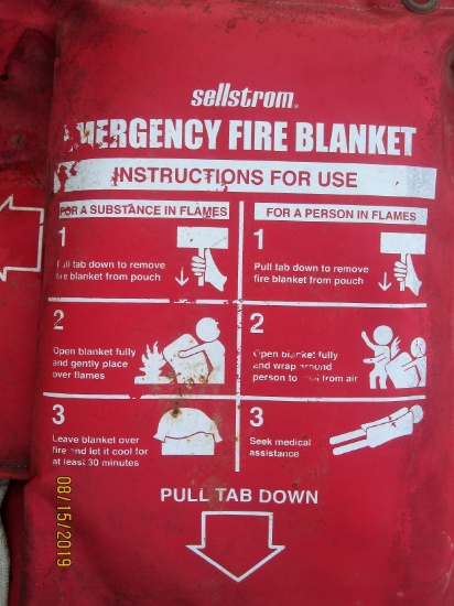 Lot of 4 Sellstrom Emergency Fire Blankets, ALL ONE MONEY!