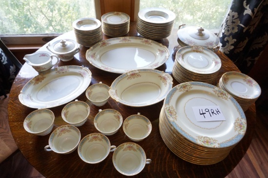 NORITAKE OCCUPIED JAPAN CHINA ANTIQUE SERVICE FOR 12, 1940's, Sealy, Texas Estate