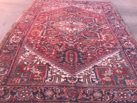 8x11 Persian Antique Heriz Hand Knotted Rug, Retail Value $9500. $100 Shipping in Continental USA.