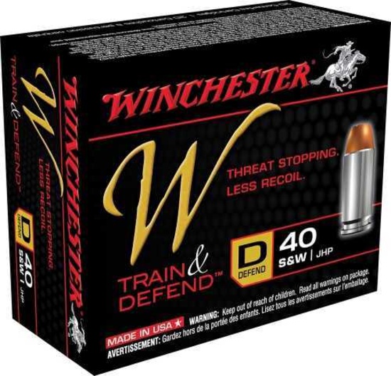 TWO HUNDRED (200) ROUNDS: Hollow Point, Winchester 40S&W Ammunition Train & Defend W40SWD 180gr jhp