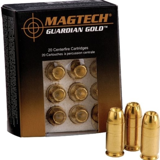 Hollow Point TWO HUNDRED (200) Rounds: Magtech Guardian Gold 9mm 115 Grain +P Jacketed Hollow Point