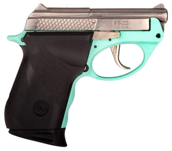 Taurus, NEW IN BOX: PT-22 22LR SS/CYAN 8+1 1-220039PLYC TIP UP BARREL 22LR