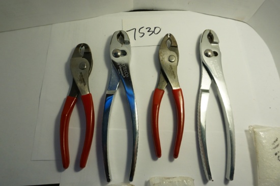 Four (4) X The Money: Specialty Pliers (2 Proto & 2 Crescent) never seen any like this, Estate Find.