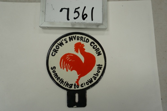 4.5"x5.75" Crows Hybrid Corn, Something to Crow About. License Plate Topper