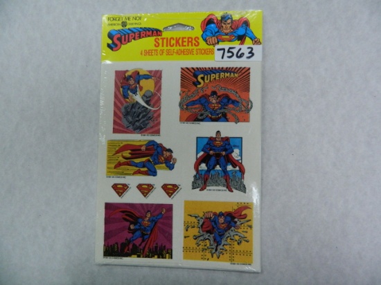 1991 DC Comics Superman Stickers (UNOPENED!) 4 sheets of stickers