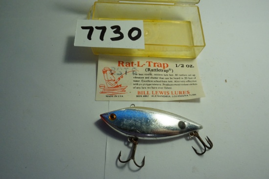 Vintage Rat-L-Trap 1/2 oz Lure, Bill Lewis, Alexandria, Louisiana.. Good Old One. Estate Find