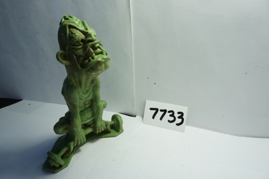 Vintage Louis Marx 1963 Nutty Mads Waldo the Weight Lifter Figure RARE Green Color. 5.75"
