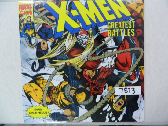 12"x12" 1995 X-Men Greatest Battles Calendar, Marvel, UNOPENED