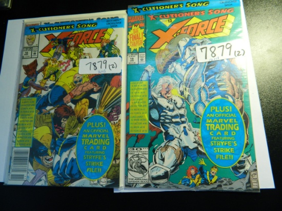 X-Force #16 (Nov 1992, Marvel) & X-Force #18 (Jan 1993, Marvel), Both Poly-Bagged, Unopened
