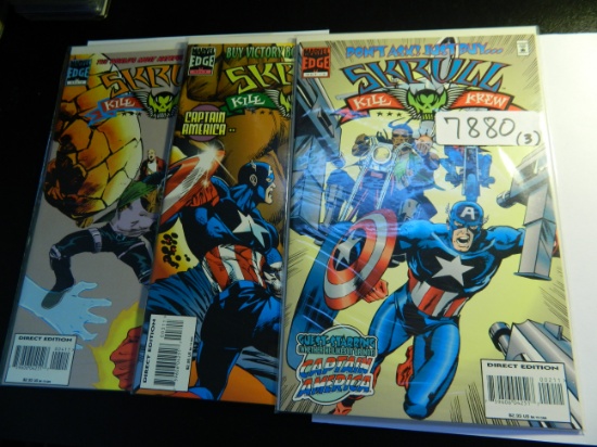 Skrull Kill Krew #2, #3, #4, Marvel Edge Comics,1995, starring Captain America, All One Money