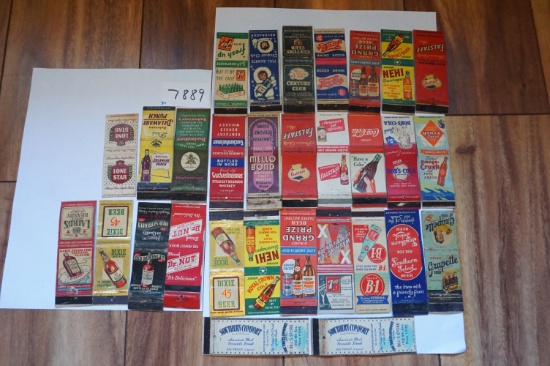 Thirty (30) X The Money: 1930's -1940's Matchbook Covers, All Beer, Soda and Liquor Advertising.