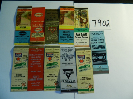 Eleven (11) 1930's -1940's Oil Company Matchbook Covers, All One Money! Estate Find!