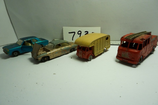 Four (4) X The Money: Older Matchbox/Lesney Die Cast Vehicles, All Made in England, All Dirty,