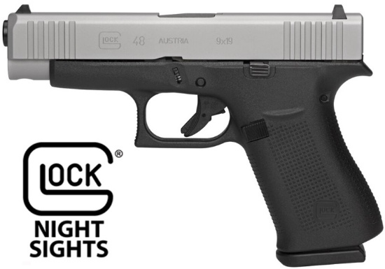 GLOCK 48 9MM GLOCK NIGHT SIGHTS, 10 Shot, NEW IN BOX