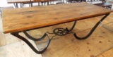 Wood Top Plow Table, Custom Made in House in Sealy, Texas. 1/1