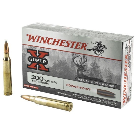 TWO (2) X The Money: Winchester $37retal, Super-X, 300 WIN MAG, 150 Grain, Power Point, 20 Round BOX