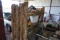 Split Cedar Shelving with Contents, Very nice rustic shelving, $$$