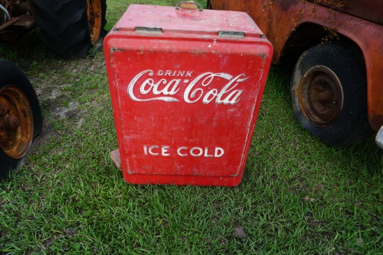 Coca Cola Bottle Cooler, Metal, OLD