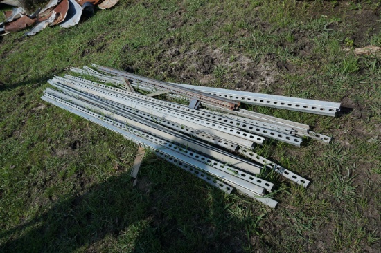 Pile of Galvanized Metal Mounting Posts