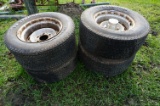 Four (4) GM Tires and Rims, 6 Lug, P275D15, All One Money