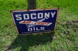 SOCONY Oil Porcelian Sign, Aircraft