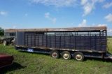 26' Gooseneck Brand Stock Trailer, 20,000 GVWR, 1996 Model, Title On Premise, Photo of Title Shown