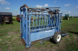 Priefert Squeeze Chute with Transport Dolly.