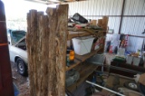 Split Cedar Shelving with Contents, Very nice rustic shelving, $$$