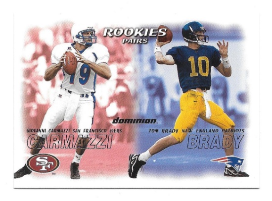 2000 SkyBox Dominion Tom Brady Rookie Card #234