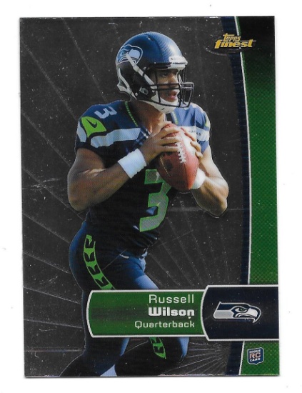 2012 Topps Finest Russell Wilson Rookie Card #140