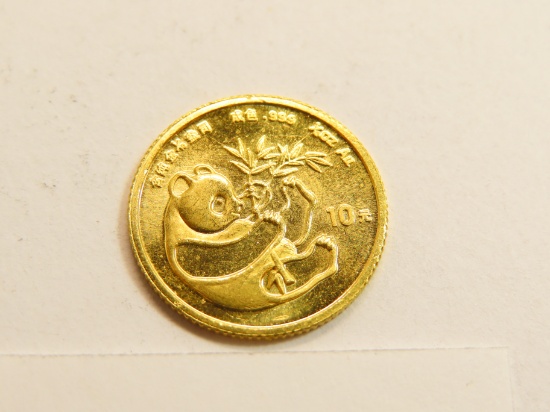 GOLD 1982 China Panda 1/10 Ounce, .999 Fine Gold, LOW MINTAGE