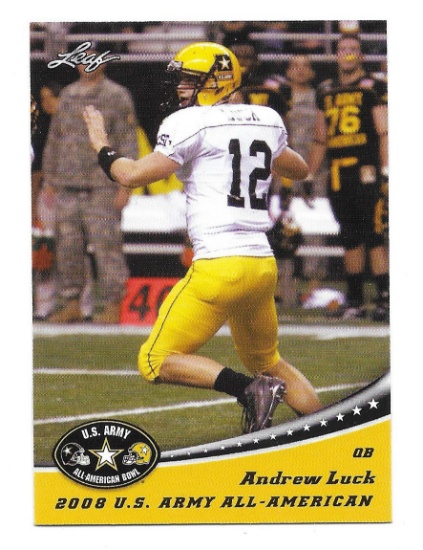 2012 Leaf U.S. Army All-American Bowl Andrew Luck Rookie Card #AAB-AL1