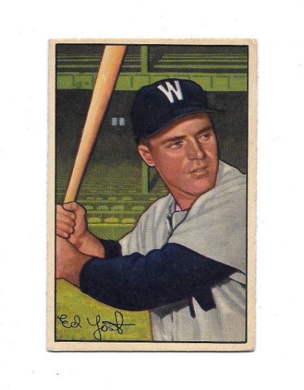 Vintage 1952 Bowman Eddie Yost Washington Senators Card #31